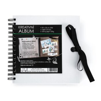 oxybag Kreativalbum 20 x 20 cm 25 Blatt 225g weiss