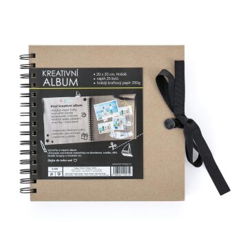 oxybag Kreativalbum 20 x 20 cm 25 Blatt 250g braun