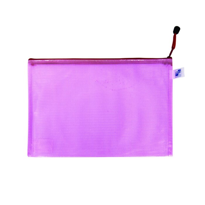 oxybag Obálka so zipsom A4 MESH ružová