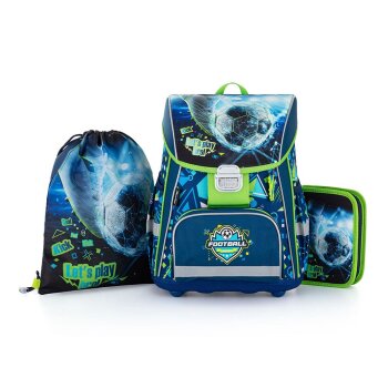 oxybag Schultaschenset 3-teilig PREMIUM COOL Fussball...