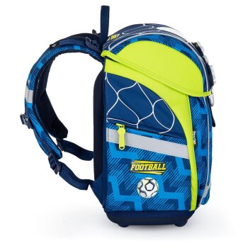 oxybag Školská taška set 3-dielny PREMIUM LIGHT Soccer Blue