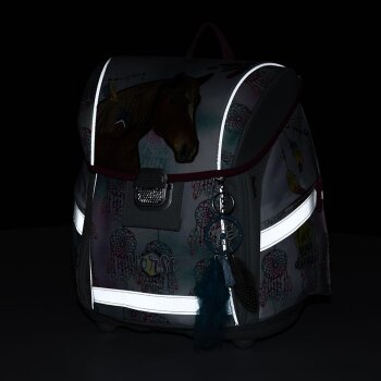 oxybag Školská taška set 3-dielny PREMIUM LIGHT Horse Feathers