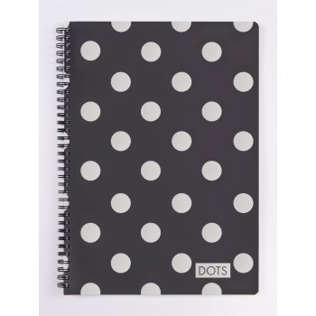 oxybag Collegeblock A6 liniert 70 Blatt SOFT DOTS silber