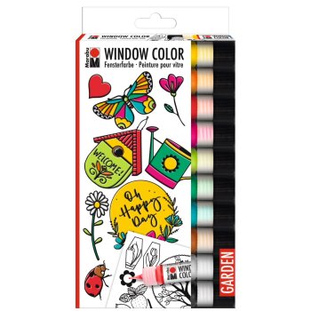 Marabu Window Color Set "Garden", 10 x 25 ml