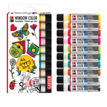 Marabu Window Color Set "Garden", 10 x 25 ml