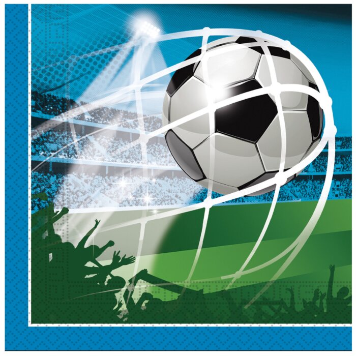 Party Servietten 33 x 33 cm 20 Stück "Fussball" Goal