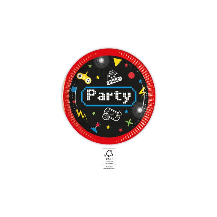 Javoli Disney Party papierový tanier 19,5 cm - 8 kusov - Gaming Party