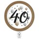 Party Pappteller 23 cm 8 Stück "Happy Birthday" Milestone 40er