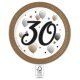 Party Pappteller 23 cm 8 Stück "Happy Birthday" Milestone 30er