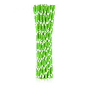 ECO Papierstrohhalme 24er Set green Dots