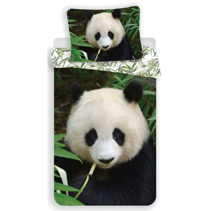 Bettwäsche 140 x 200 cm / 70 x 90 cm Baumwolle "Panda Forest"