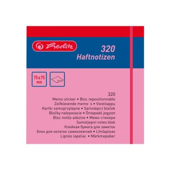 herlitz Haftnotiz-Würfel, 75 x 75 mm, Neonfarben 320...