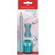FABER-CASTELL Schreibset Jumbo GRIP SPARKLE türkis