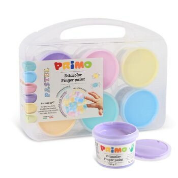 PRIMO prstové farby, 6 x 100 g - pastelové...
