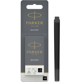 PARKER Großraum-Tintenpatronen QUINK schwarz 5er,...