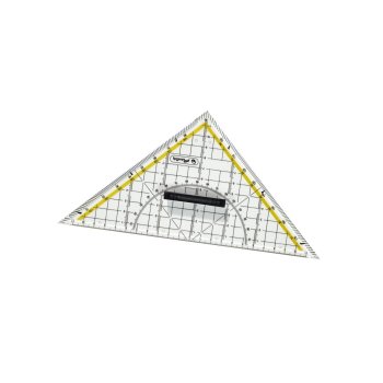 herlitz geometrický trojuholník, 22cm, s rukoväťou - priehľadný