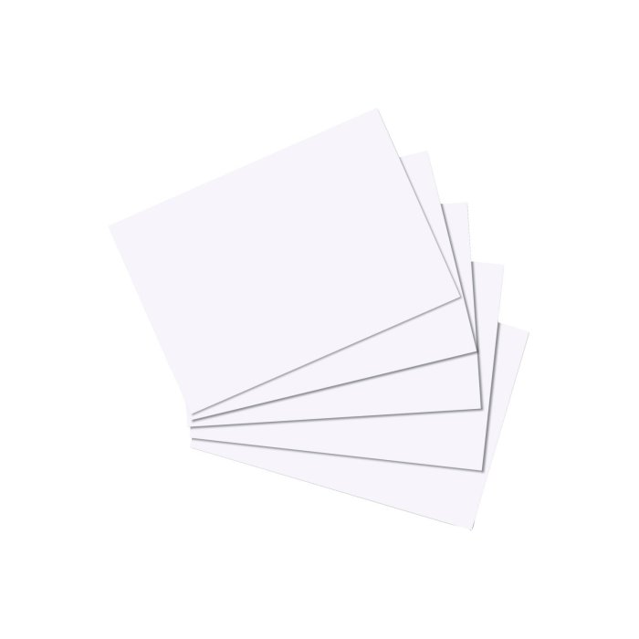 herlitz kartotékové / indexové kartičky, DIN A5, čisté, biele, 100 ks