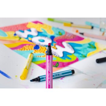 Premium-Filzstift mit dicker Keilspitze - STABILO Pen 68...