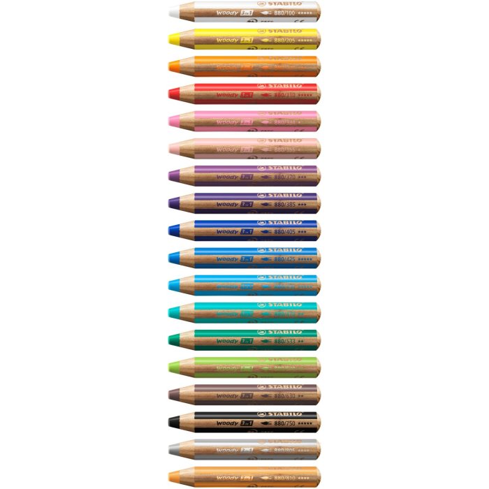Buntstift, Wasserfarbe & Wachsmalkreide - STABILO woody 3 in 1 - Einzelstift