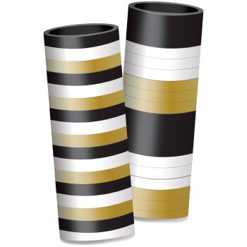 Folat Luftschlangen Black Gold Happy New Year 4mm x 4m