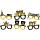 Folat Papierbrille Black Gold Happy New Year 6er