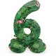 Folat Stehender Folienballon Ziffer / Zahl 6 - 72 cm Jungle Vibe
