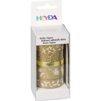 HEYDA Deko Tapes „Natur“ goldfarben...