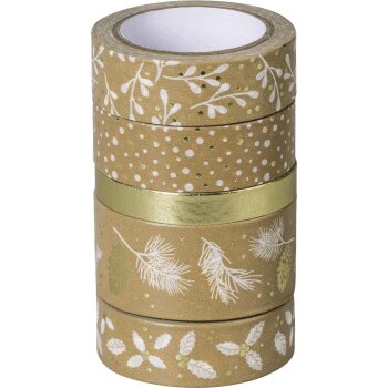 HEYDA Deko Tapes „Natur“ goldfarben...