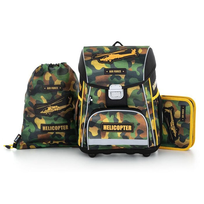 oxybag Schultaschenset 3-teilig PREMIUM COOL Helicopter