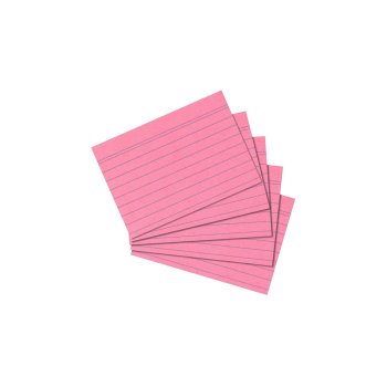 herlitz Karteikarten, DIN A7, liniert, rosa 100er