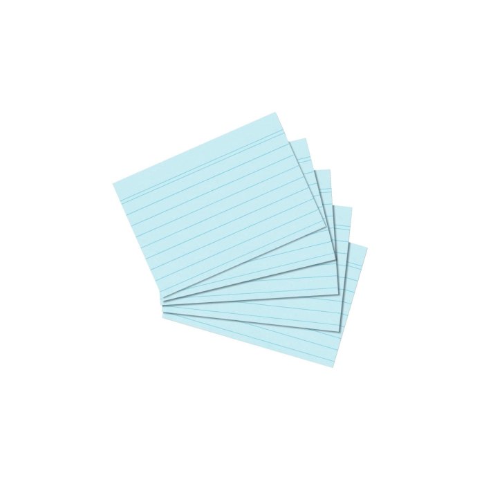 herlitz kartotékové / indexové kartičky, DIN A7, linajkové, modré, 100 ks