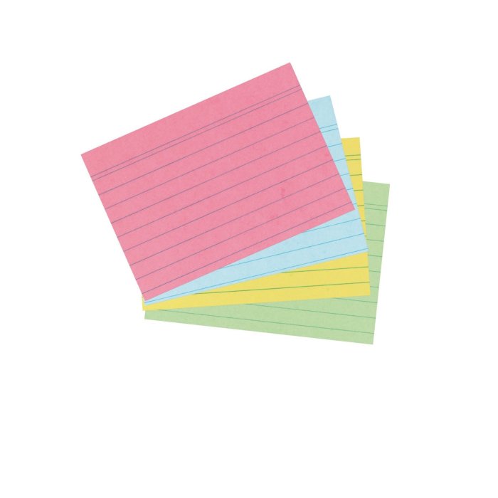 herlitz kartotékové / indexové kartičky, DIN A7, linajkové, rôzne farby, 200 ks