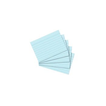 herlitz Karteikarten, DIN A8, liniert, blau 100er