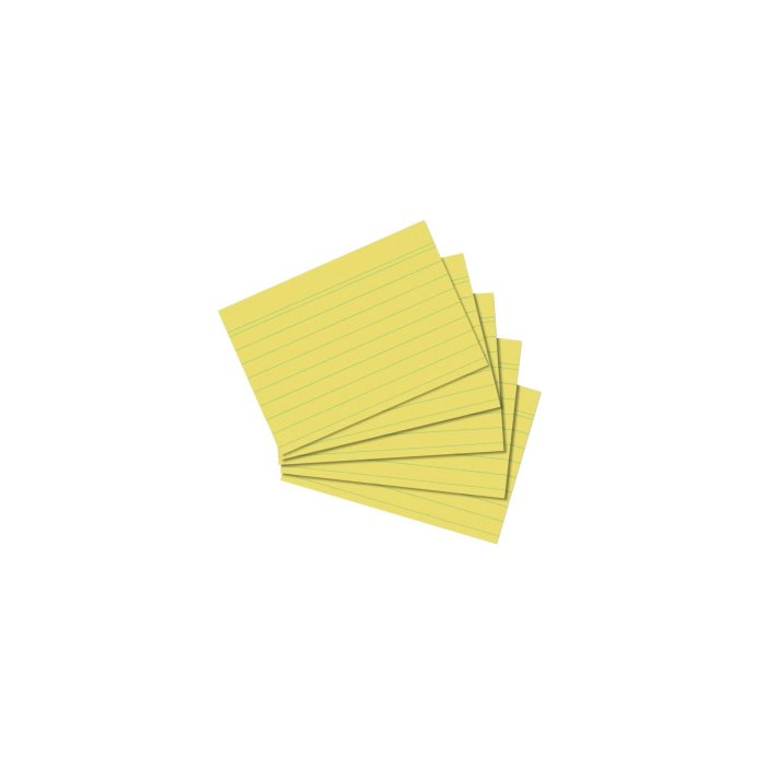herlitz kartotékové / indexové kartičky, DIN A8, linajkové, žlté, 100 ks