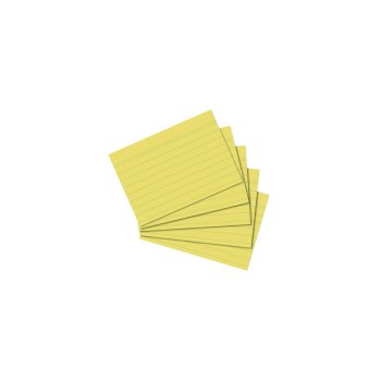 herlitz Karteikarten, DIN A8, liniert, gelb 100er