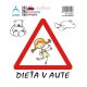 ARCH Samolepka "Dieťa v aute" - veselé dievča