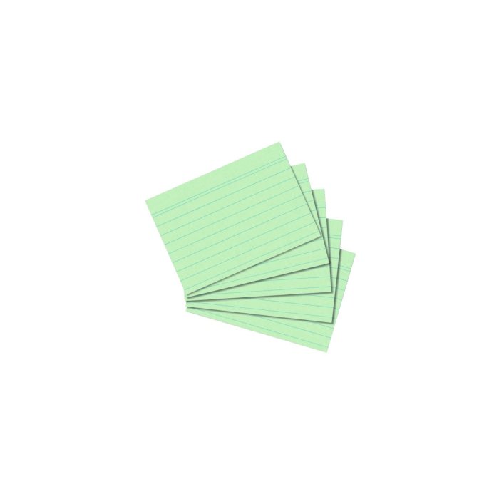 herlitz kartotékové / indexové kartičky, DIN A8, linajkové, zelené, 100 ks