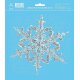 ARCH Weihnachtliche Haftfolien-Fenstersticker 20 x 23,5 cm - beidseitig - weiße Schneeflocken