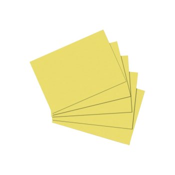 herlitz Karteikarten, DIN A6, blanko, gelb 100er