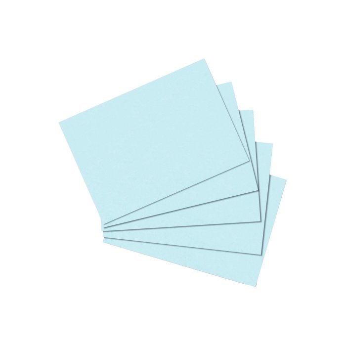 herlitz Karteikarten, DIN A5, blanko, blau 100er