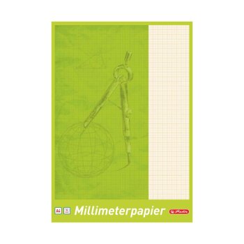 herlitz Millimeterpapier-Block DIN A4, 80 g/qm, 25 Blatt