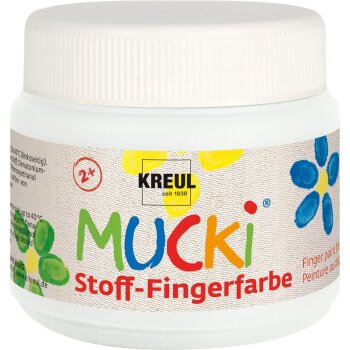 KREUL MUCKI prstová farba na textil - biela - 150 ml