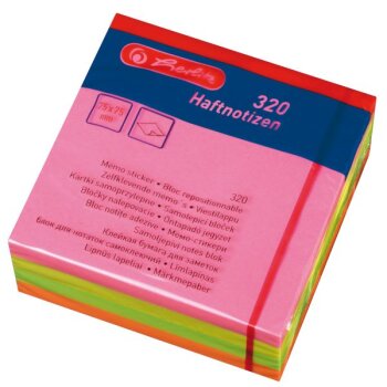 herlitz nalepovacie papieriky 75x75mm - 320 listov -...