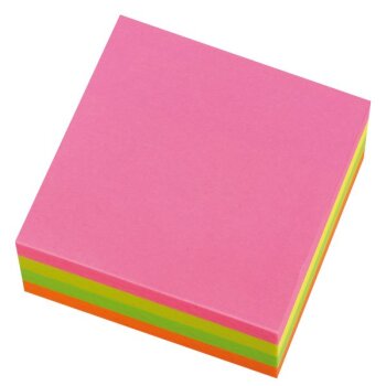 herlitz nalepovacie papieriky 75x75mm - 320 listov - čisté - neónové farby - ružová, žltá, zelená, oranžová