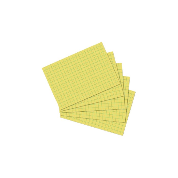 herlitz kartotékové / indexové kartičky, DIN A7, štvorčekové, žlté, 100 ks