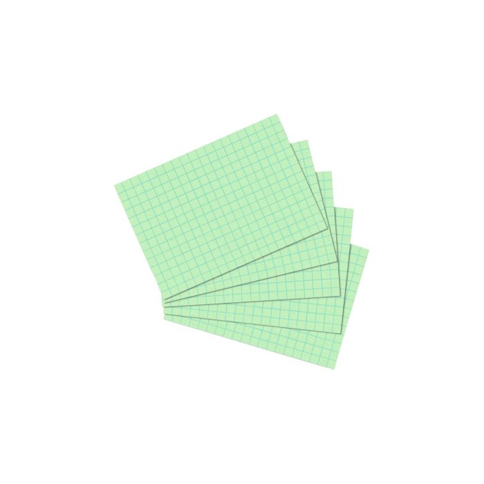 herlitz kartotékové / indexové kartičky, DIN A7, štvorčekové, zelené, 100 ks