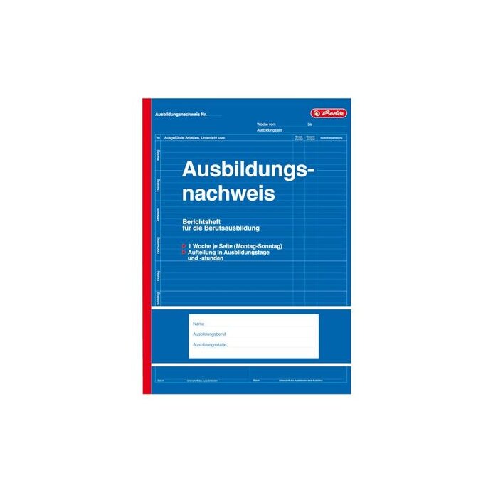 herlitz formulárová kniha "osvedčenie o školení" - A4 - 28 listov