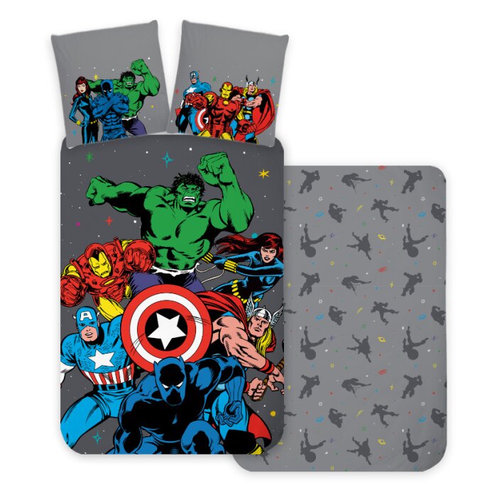 Javoli posteľná bielizeň - 140 x 200 cm / 70 x 90 cm - bavlna - Avengers - Comic Style