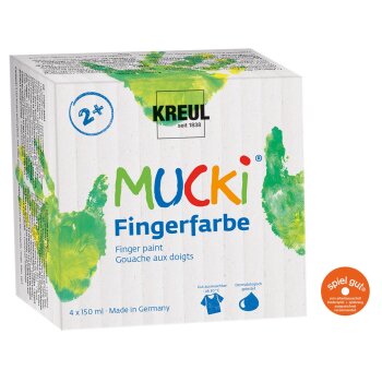 KREUL MUCKI prstová farba - 4-dielna sada - 150 ml