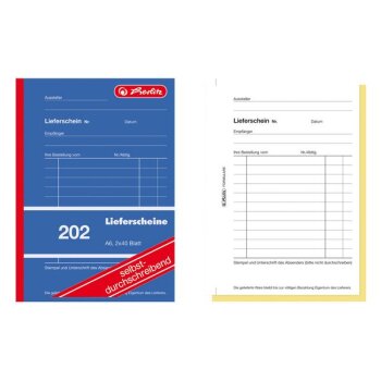herlitz Formularbuch "Lieferschein 202", A6, 2...
